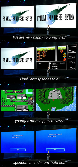 Illustration for article titled KotakuĀ 'Shop Contest: The WorstĀ Final Fantasy VIIĀ Announcement: Winners!